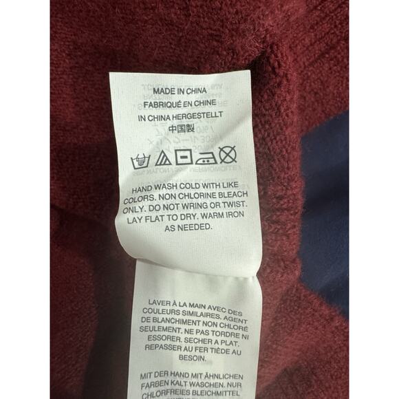 Maroon V-Neck Sweater Tunic with Pockets Long Sleeve Comfy Casual - Picture 6 of 6